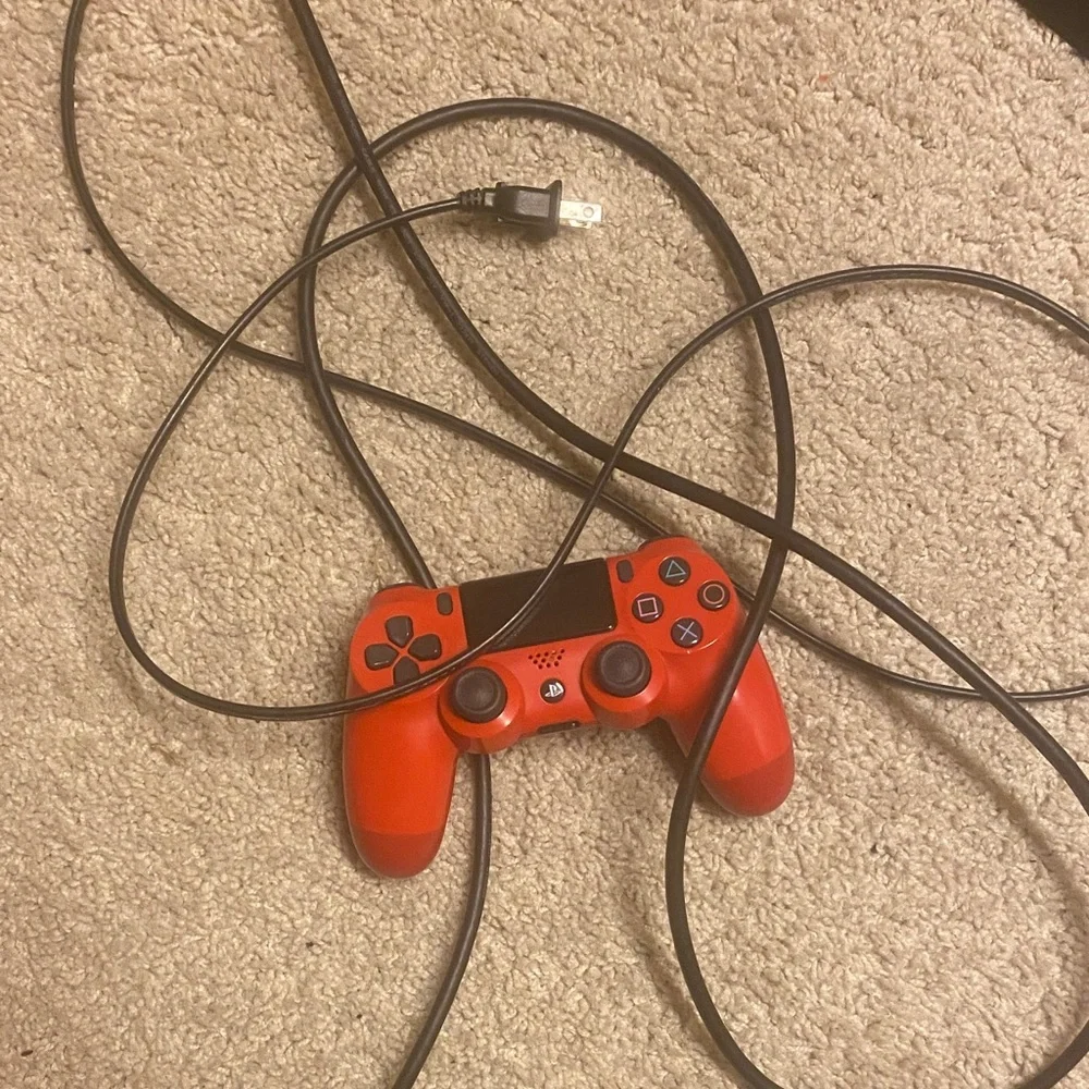 Sony Console with Red Controller